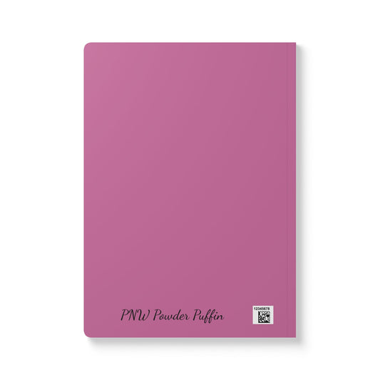 Pink Rouge Softcover Puffin Journal   - Nature Inspired Notebook for Adventure Lovers