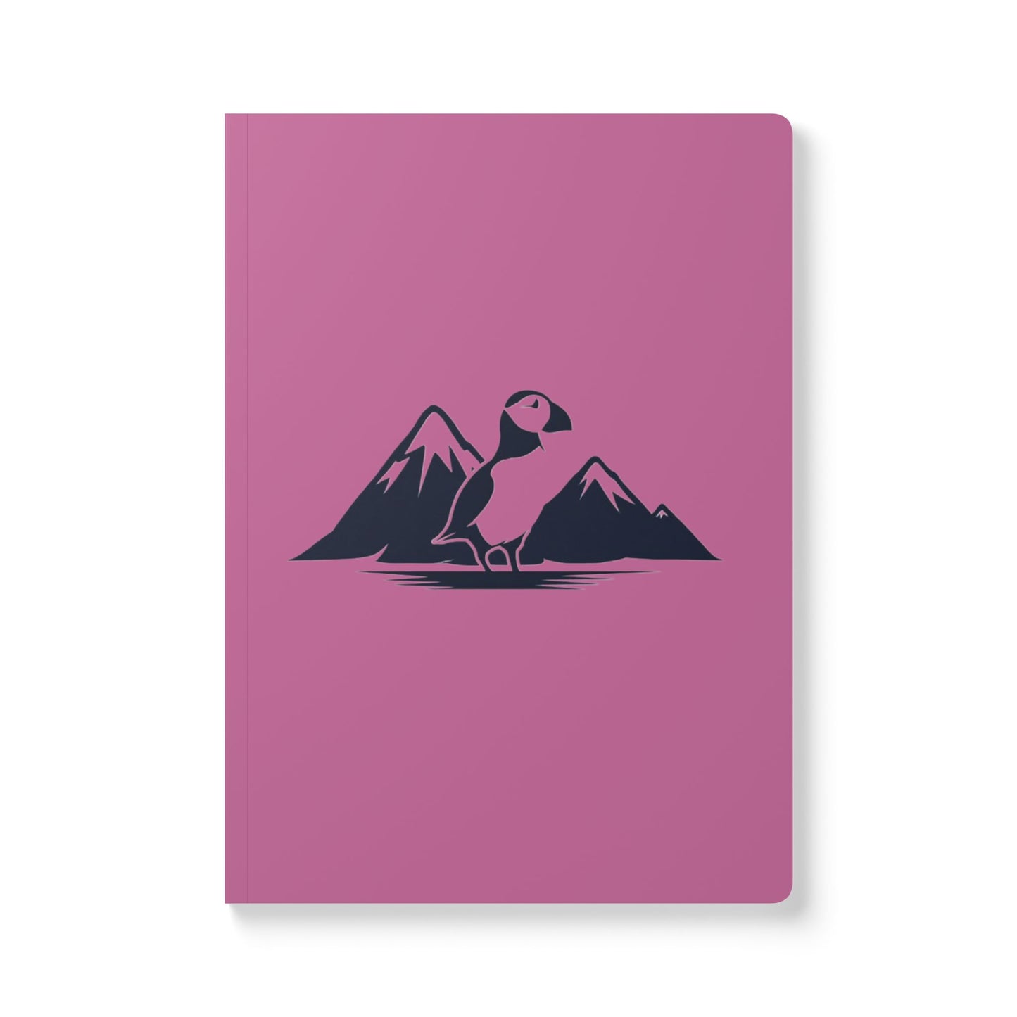 Pink Rouge Softcover Puffin Journal   - Nature Inspired Notebook for Adventure Lovers