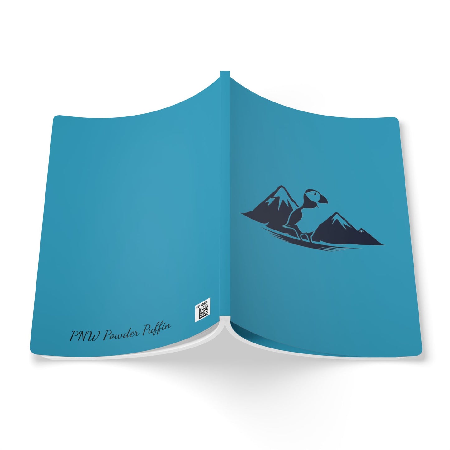 Turquoise Softcover Puffin Journal   - Nature Inspired Notebook for Adventure Lovers