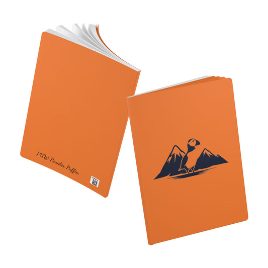 Orange Softcover Puffin Journal   - Nature Inspired Notebook for Adventure Lovers
